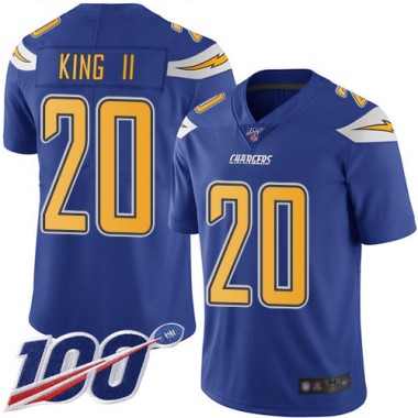Los Angeles Chargers NFL Football Desmond King Electric Blue Jersey Youth Limited #20 100th Season Rush Vapor Untouchable->youth nfl jersey->Youth Jersey
